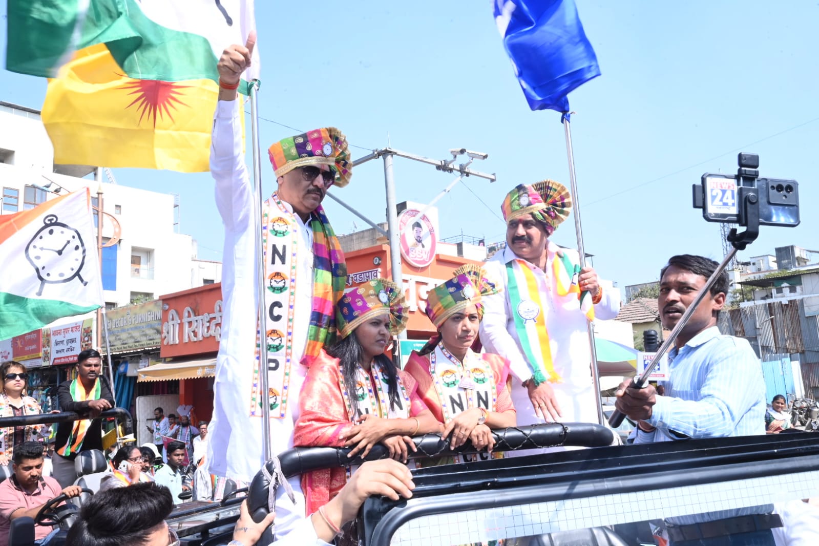 राष्ट्रवादी काँग्रेसच्या बाईक रॅलीस पिंपरीगावात जोरदार प्रतिसाद...