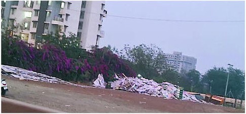 चिखलीतील आरक्षित भूखंड बनला 'डंपिंग ग्राउंड'..