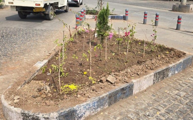 पिंपळे सौदागर परिसरातील चौक सुशोभीकरणाचे काम प्रगतीपथावर...