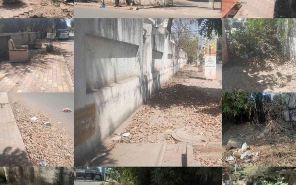 प्रभाग क्रमांक २ मोशीमध्ये सोसायटीसमोरच कचऱ्याचा ढीग..