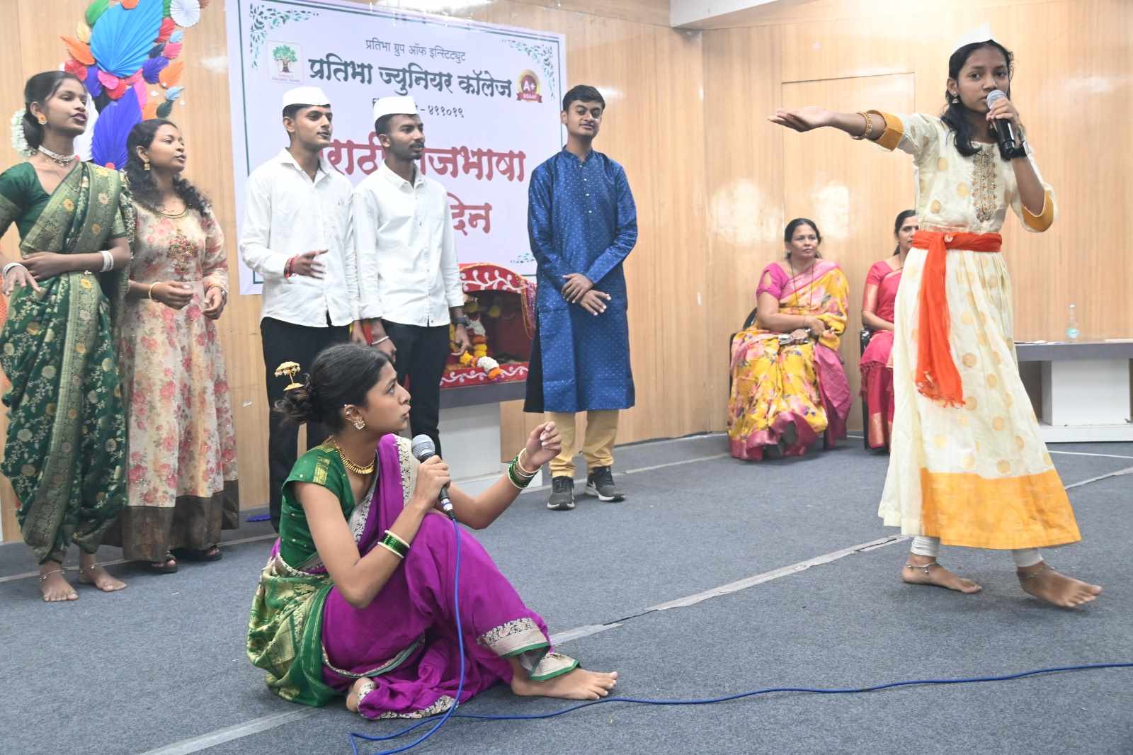 प्रतिभा ज्युनिअर कॉलेजमध्ये 'मराठी भाषा गौरव' दिन उत्साहात साजरा..
