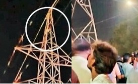 रुपीनगर परिसरातील अंकुश चौकात हायटेन्शन वीज टॉवरवर त्याची दबंगगिरी...