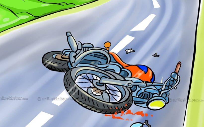 निगडीत दुचाकी दुभाजकाला धडकून २१ वर्षीय तरुण ठार, एक जखमी.