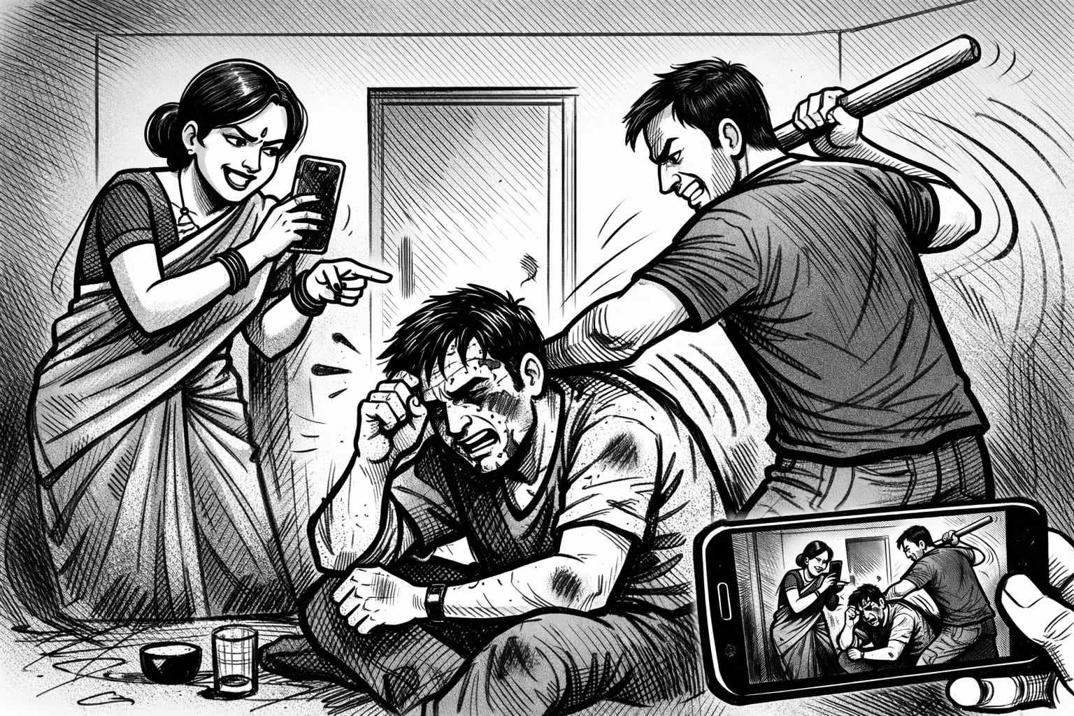 भोसरीत पत्नी व तिच्या प्रियकराकाकडून पतीला बंद दाराआड बेदम मारहाण...