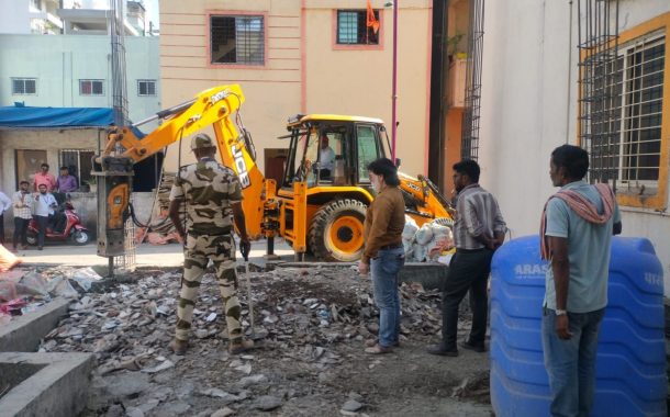 रहाटणी परिसरात नाल्यावरील अतिक्रमण व अनधिकृत बांधकामांवर महापालिकेची धडक कारवाई...