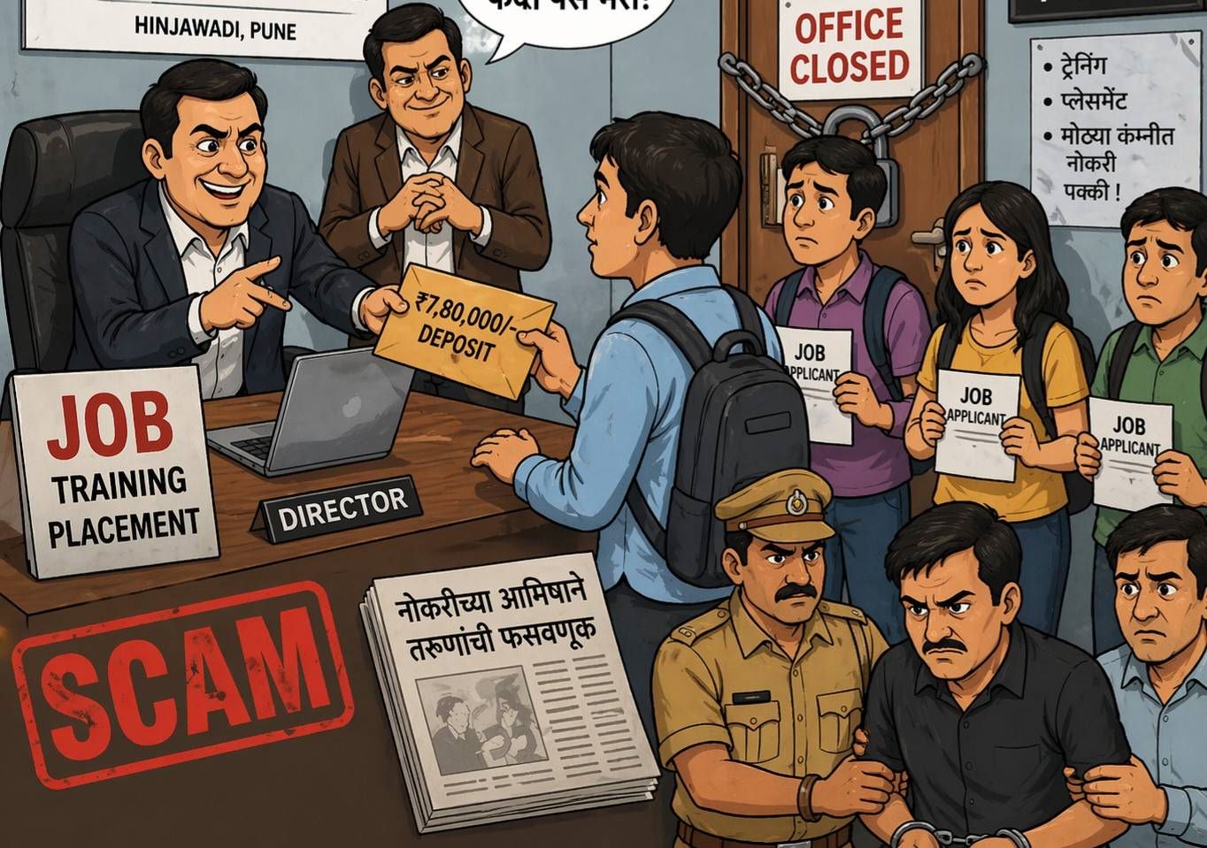 हिंजवडीतील आयटी कंपनीकडून ट्रेनींग व नोकरीच्या नावाखाली तरुणांची लुबाडणूक...