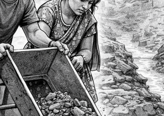 थेरगावमध्ये अनधिकृत भरावामुळे नाला अरुंद..