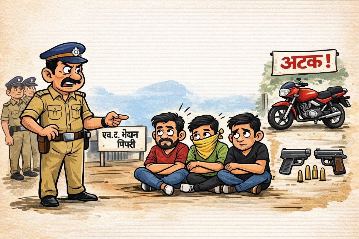 आंबेडकर जयंतीच्या पार्श्वभूमीवर पिंपरीत पिस्तुल बाळगणाऱ्या टोळीला अटक...