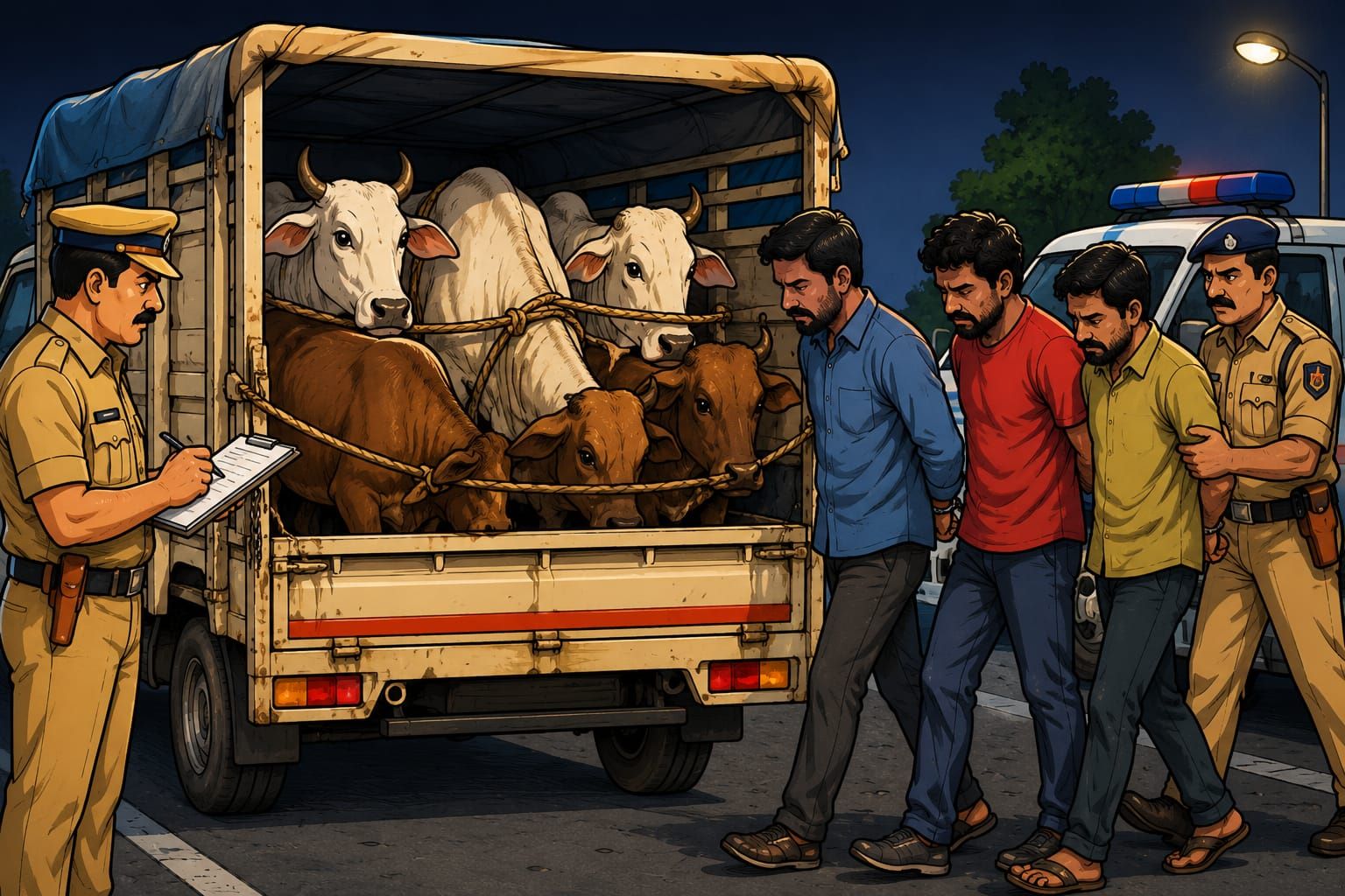 देहूरोड परिसरात कत्तलीसाठी गोवंश वाहतूक; तिघ गजाआड...