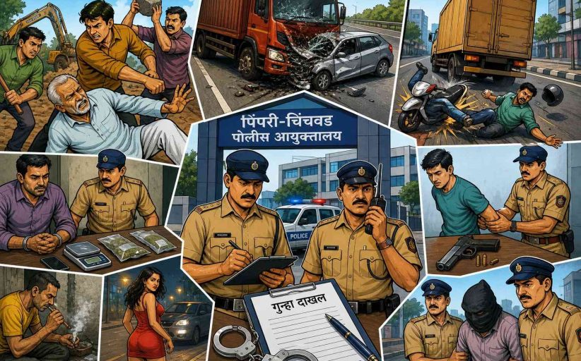 पिंपरी-चिंचवड जिल्हा; दिवसभरातील क्राईम अपडेट..