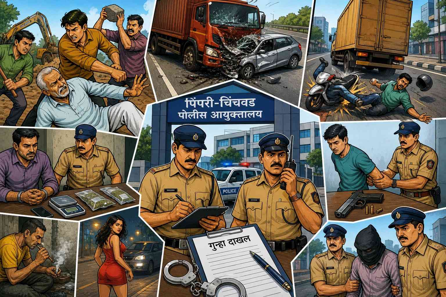 पिंपरी-चिंचवड जिल्हा; दिवसभरातील क्राईम अपडेट..