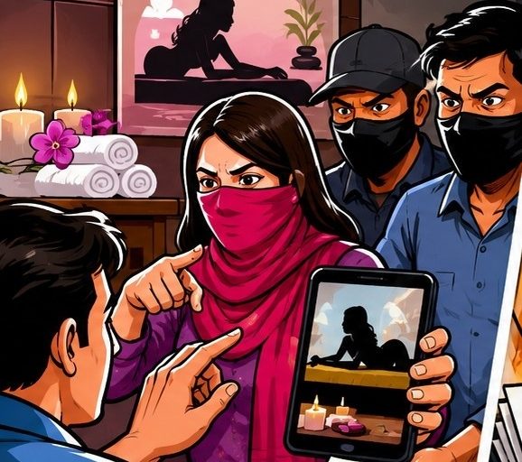 रावेतच्या मस्के वस्तीत स्पा सेंटरचा व्हिडीओ व्हायरल करण्याची धमकी...