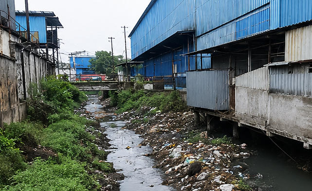 भोसरी एमआयडीसीतील नैसर्गिक नाल्यांवर कंपन्यांची अनधिकृत अतिक्रमणे...