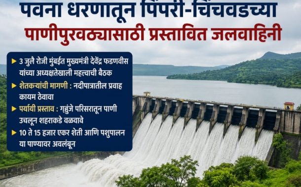 पवना बंदिस्त जलवाहिनीवरील ३ जुलैच्या बैठकीकडे लक्ष..