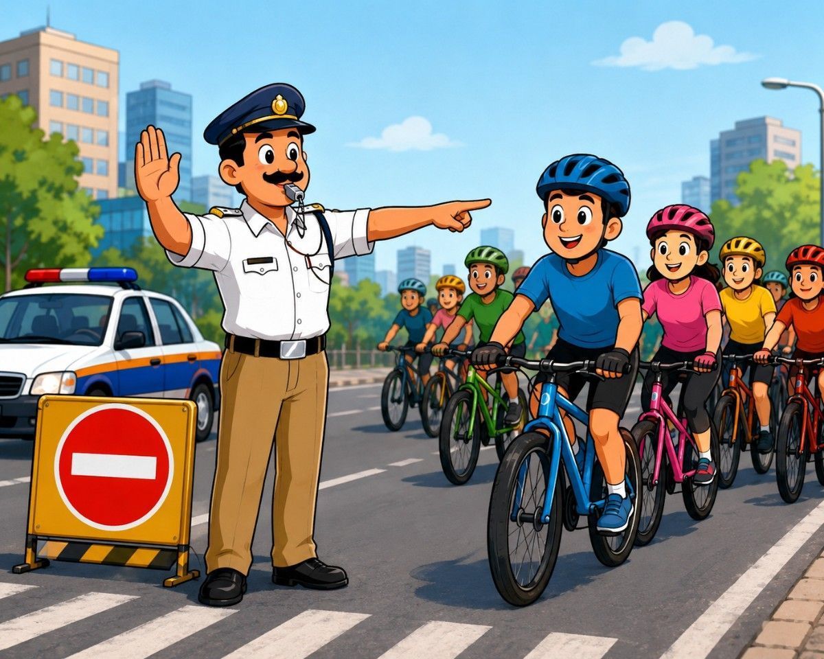 निगडीत उद्या सायक्लोथॉन;सकाळी ५ ते ९ दरम्यान २० मार्गांवर वाहतूकित बदल...