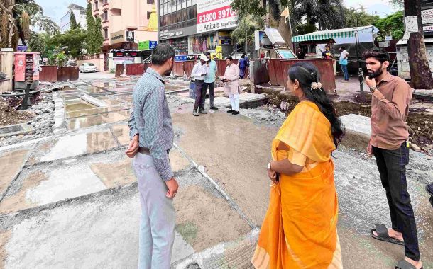 नगरसेविका डॉ. सौ. कुंदाताई संजय भिसे यांची छत्रपती चौक येथे पाहणी; वाहतूक कोंडीची दखल घेत दोन दिवसांत रस्ता खुला करण्याचे निर्देश...
