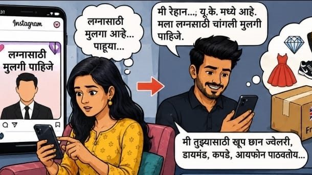 यूकेहून महागडे पार्सल पाठवल्याचे भासवत कस्टम ड्युटीच्या नावाखाली भावी वधूकडून उकळले लाखो रूपये...