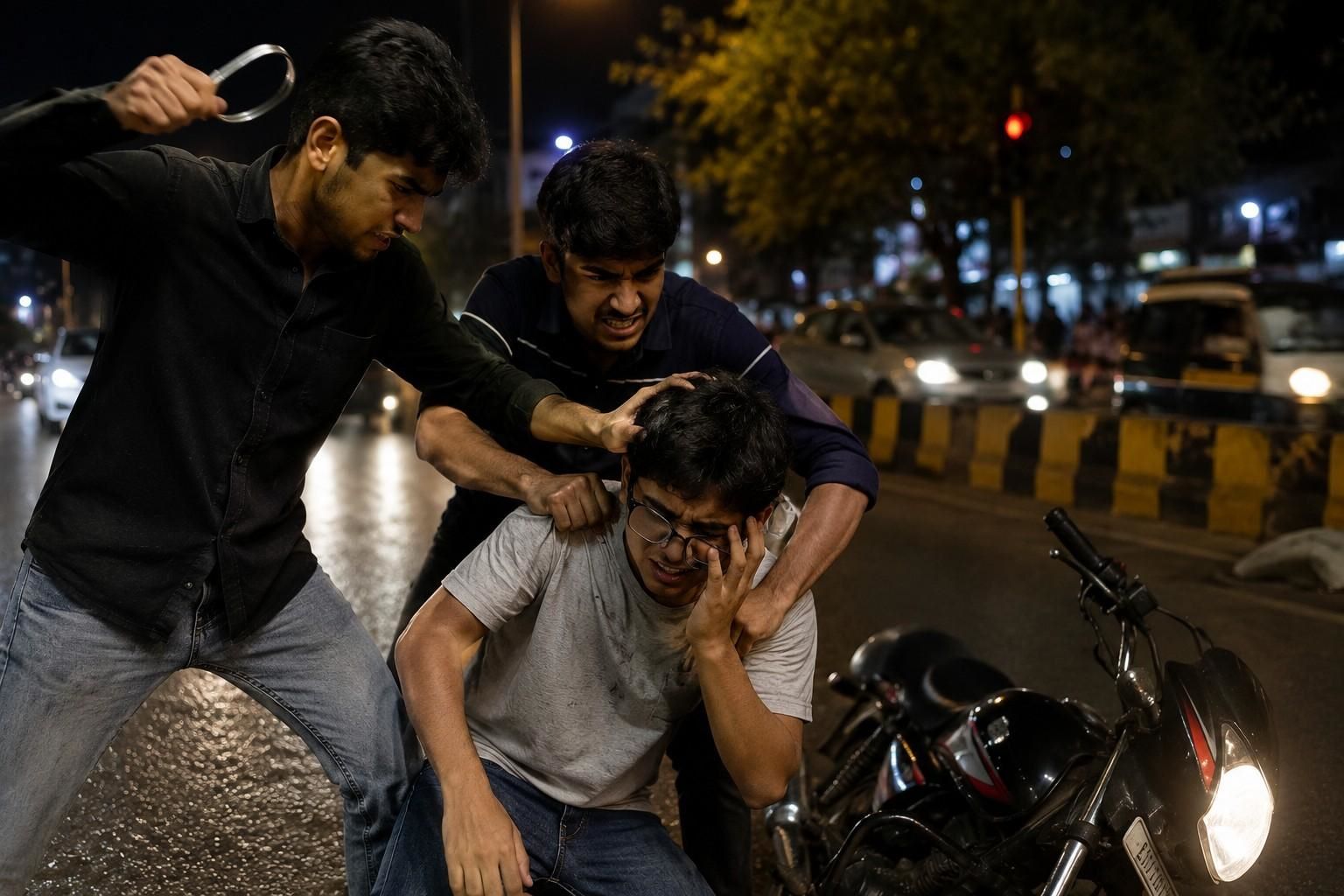 रस्ता ओलांडण्याच्या वादातून अल्पवयीन विद्यार्थ्याला मारहाण; दोघांविरुद्ध गुन्हा दाखल...