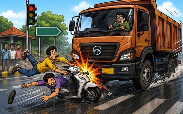परंडवाल चौकात ट्रकच्या धडकेत युवकाचा मृत्यू; मित्र गंभीर जखमी...