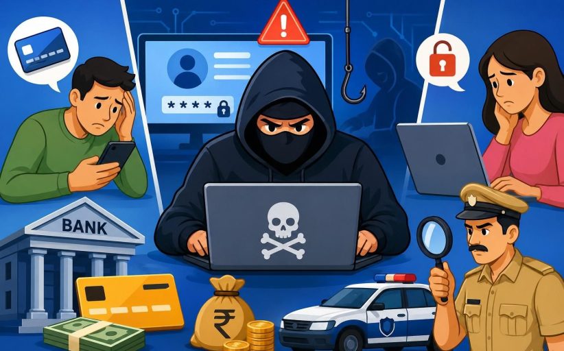 बँक खात्यांद्वारे फसवणूक; तीन गुन्हे दाखल...