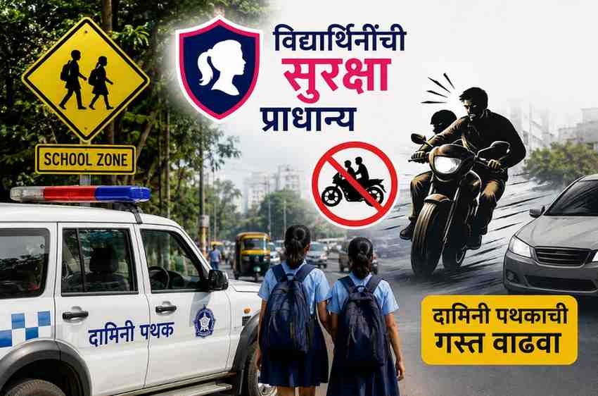निगडी परिसरातील शालेय विद्यार्थिनींच्या सुरक्षेसाठी दामिनी पथकाची गस्त वाढविण्याची मागणी...