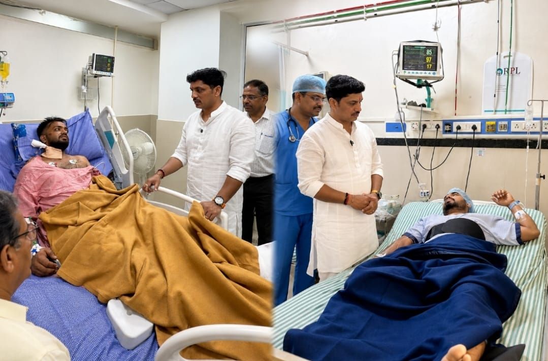 मोशी दुर्घटनेतील जखमींची महापौरांकडून विचारपूस...