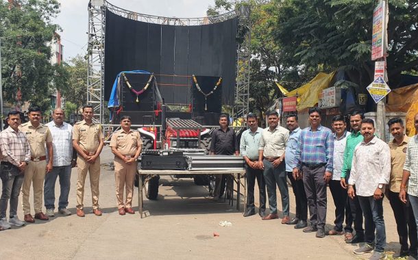 सांगवीत विसर्जन मिरवणुकीत ९ ते १० गणेश मंडळांवर कारवाई..