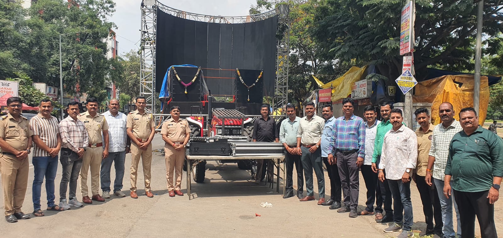 सांगवीत विसर्जन मिरवणुकीत ९ ते १० गणेश मंडळांवर कारवाई..