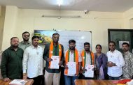 युवा मोर्चात असंख्य युवकांचा जाहीर प्रवेश...