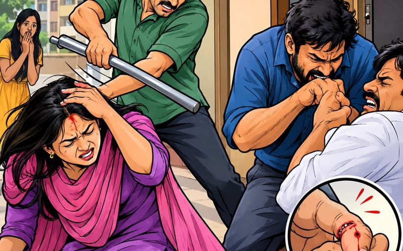 निगडीत जुन्या भांडणातून शेजाऱ्यांमध्ये राडा..