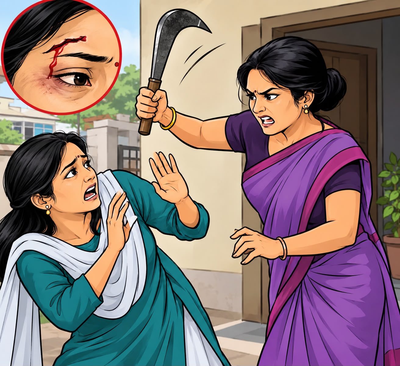 अनैतिक संबंधांच्या वादातून महिलेवर कोयत्याने हल्ल्याचा प्रयत्न..