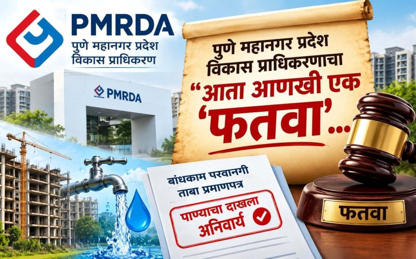 PMRDA चा मोठा निर्णय; पाण्याच्या दाखल्याशिवाय बांधकाम परवानगी नाही!..