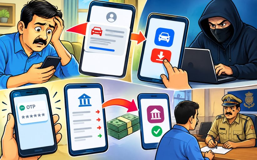 बनावट अॅप डाउनलोड करताच खात्यातून पैसे गायब..