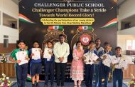 चॅलेंजर पब्लिक स्कूलच्या विद्यार्थ्यांची ८० मिनिटांची स्केटिंग मॅरेथॉन!