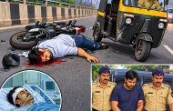 चाफेकर उड्डाणपुलावर रिक्षेची धडक; दुचाकीस्वाराचा मृत्यू..
