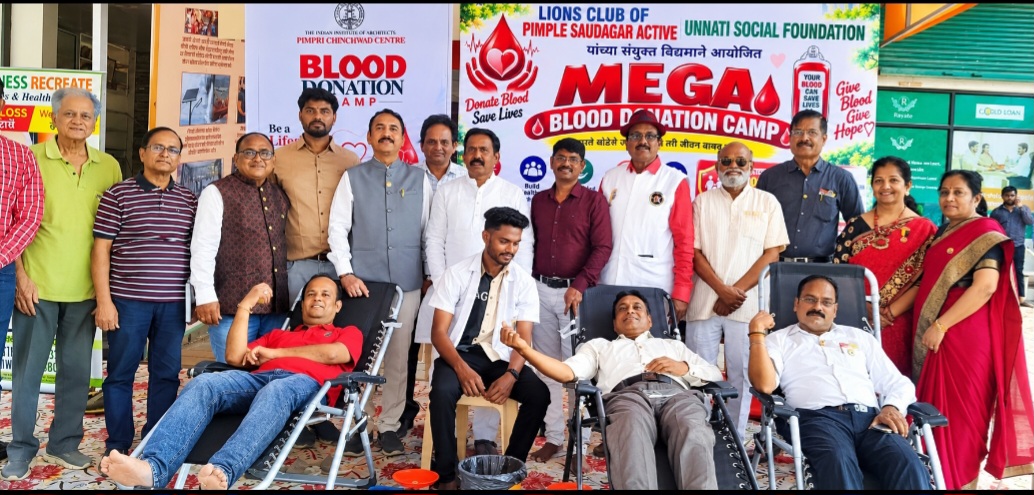 नवरात्रोत्सवानिमित्त पिंपळे सौदागरमध्ये रक्तदान शिबिर..