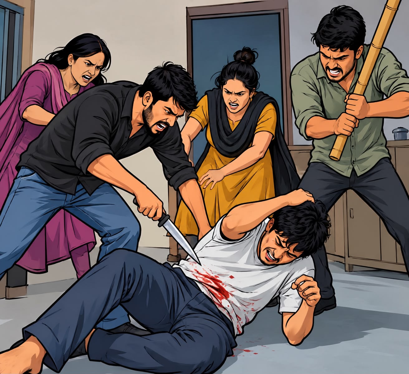 काळेवाडीत कौटुंबिक वादातून तरुणावर चाकूने वार..
