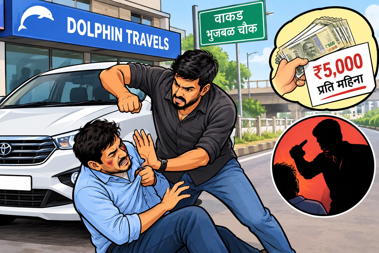 हप्ता दे नाहीतर जीवे मारू! वाकडमध्ये कारचालकाला धमकी..