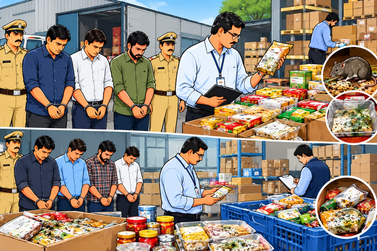 चाकणमध्ये नामांकित कंपनीत उंदराने खाल्लेला तर एका कंपनीत एक्स्पायर झालेला माल पुन्हा विक्रीसाठी..