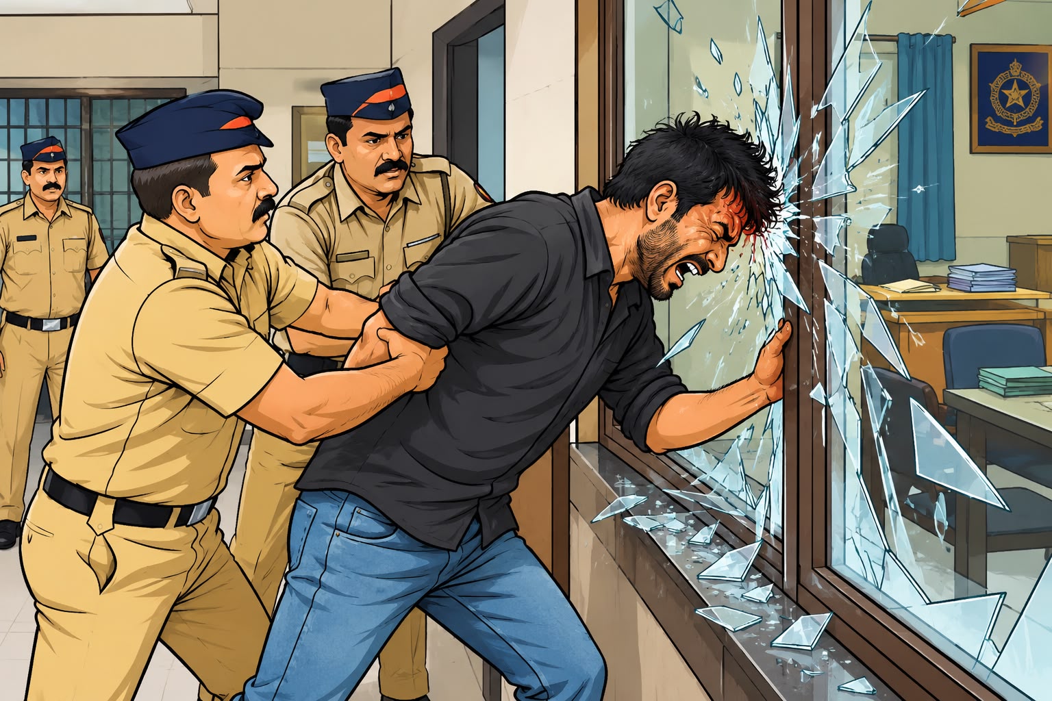 नशेच्या नादात त्यानं चक्क पोलीस ठाणचं घेतलं डोक्यावर...