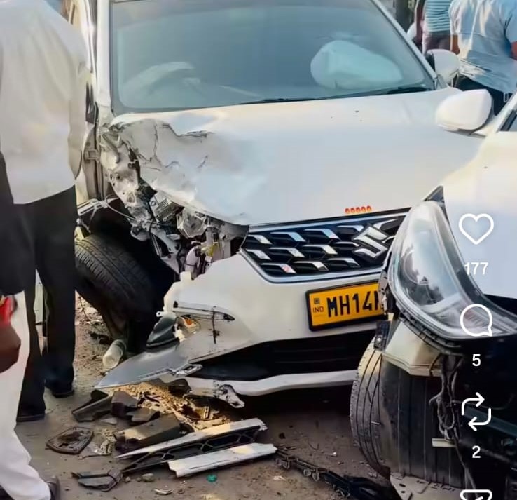 हिंजवडीत भरधाव अर्टिगाची तीन वाहनांना धडक..