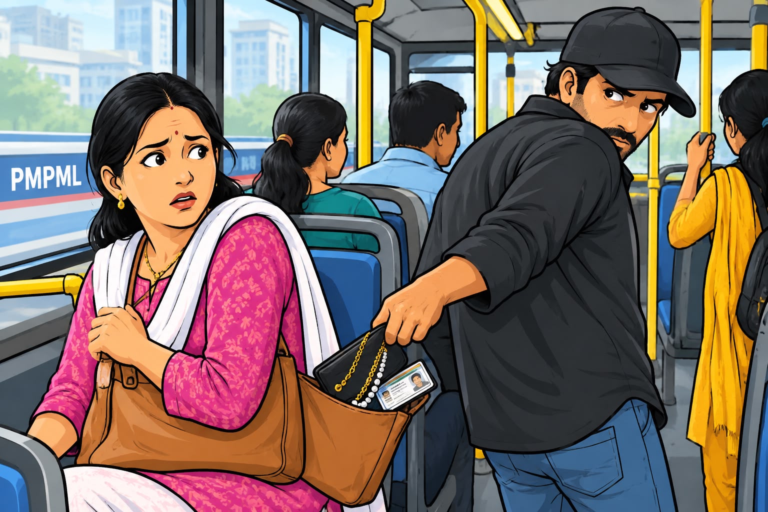 बस प्रवासात महिलेच्या दागिन्यांवर चोरट्यांचा डल्ला..