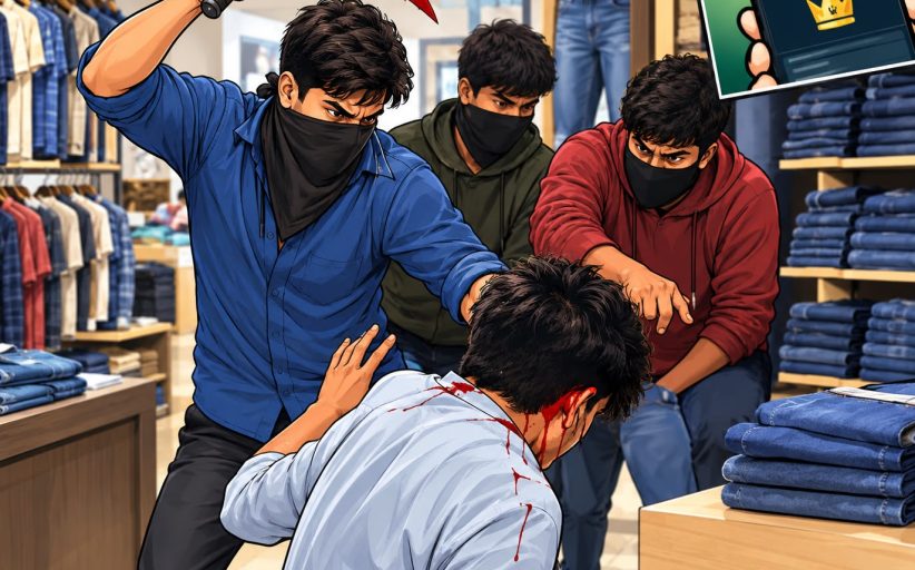 व्हॉट्सॲप स्टेटसचा राग! कापड दुकानात कोयत्याने हल्ला..